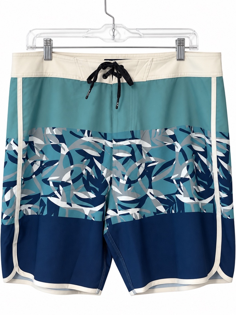 Oakley Teal, Navy & Cream Patterned Men's Board Shorts